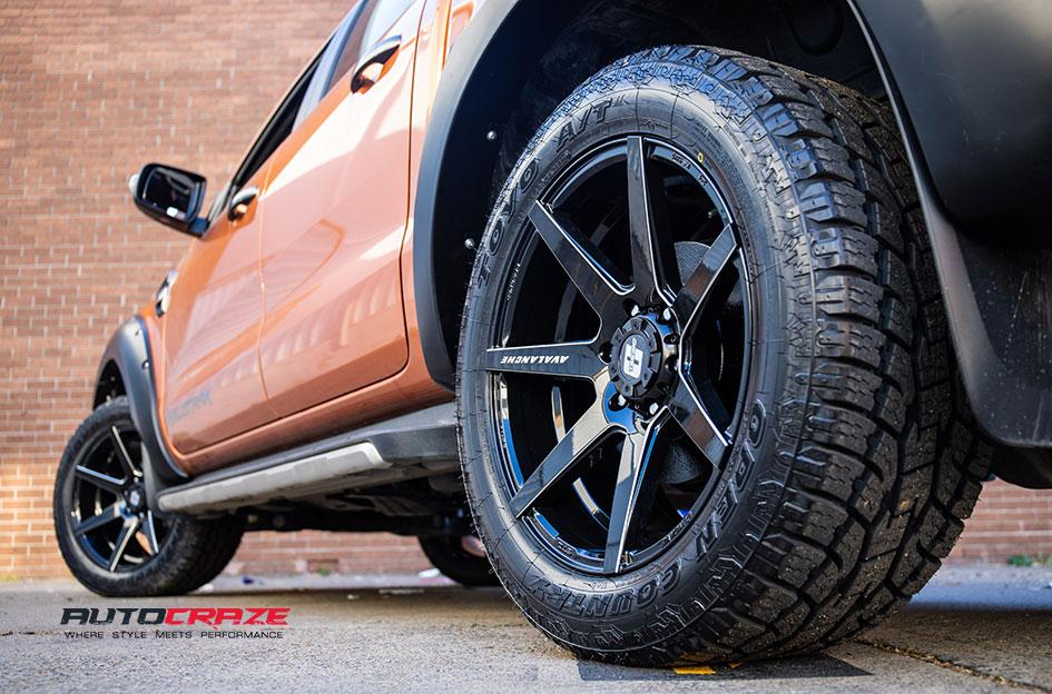 FORD RANGER AVALANCHE MATTE BLACK FRONT MILLED